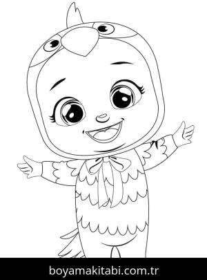 Cry Babies boyama sayfası – evde etkinlik, ücretsiz yazdır