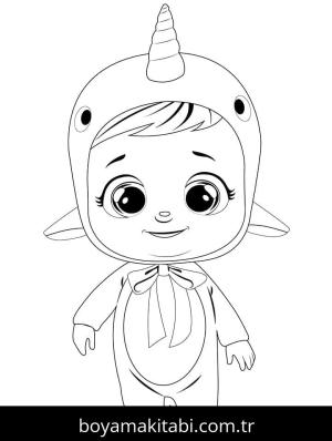 Cry Babies boyama sayfası – el becerilerini geliştirir, boyama çalışması