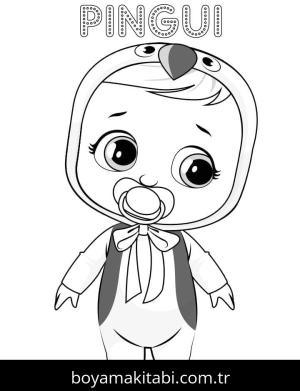 Cry Babies boyama sayfası – el becerilerini geliştirir, boyama çalışması