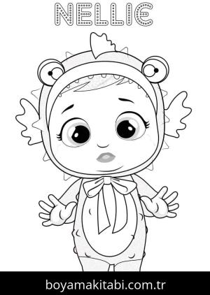 Cry Babies boyama sayfası – keyifli zaman, renkli çizimler