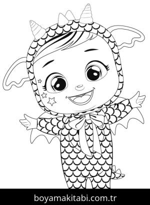 Cry Babies boyama sayfası – eğitici aktivite, yaratıcılık