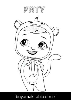 Cry Babies boyama sayfası – kolay boyama, eğitici aktivite