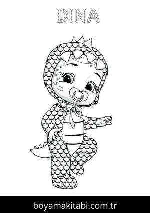 Cry Babies boyama sayfası – PDF indir, sevimli karakter