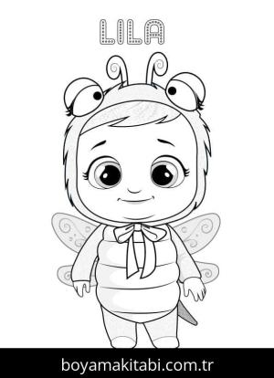 Cry Babies boyama sayfası – çocuklar için, çizgi film temalı