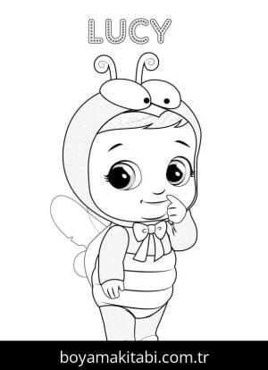 Cry Babies boyama sayfası – çocuklar için, çizgi film temalı