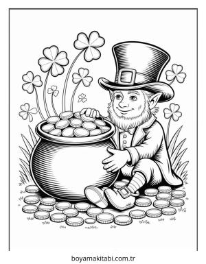 Cüce boyama sayfası – evde etkinlik, ücretsiz yazdır