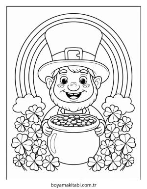 Cüce boyama sayfası – PDF indir, sevimli karakter