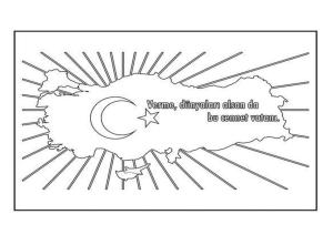 Cumhuriyet Bayramı boyama sayfası, Republic Day coloring page, , 