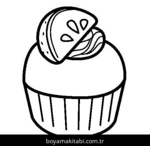 Cupcake boyama sayfası – yaratıcılık, eğlenceli etkinlik