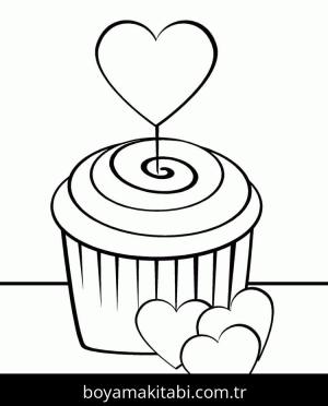 Cupcake boyama sayfası – keyifli zaman, renkli çizimler