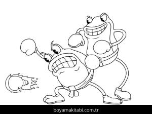 Cuphead boyama sayfası – PDF indir, sevimli karakter