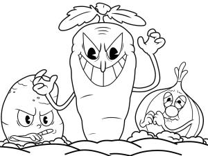 Cuphead boyama sayfası,  coloring page, Kök Paketi, 