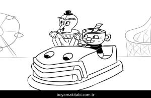 Cuphead boyama sayfası – yaratıcılık, eğlenceli etkinlik