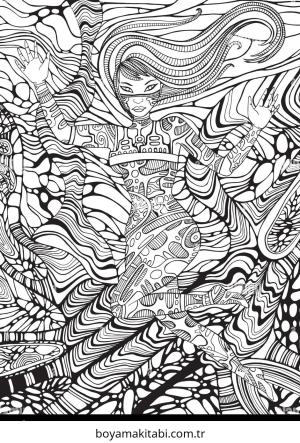 Cyberpunk  boyama sayfası – ücretsiz yazdır, boyama etkinliği