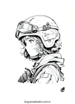 Cyberpunk  boyama sayfası – okul öncesi, evde etkinlik