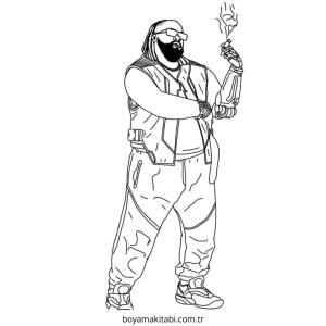 Cyberpunk  boyama sayfası – boyama çalışması, yaratıcılığı geliştirir