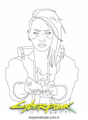Cyberpunk  boyama sayfası – ücretsiz yazdır, boyama etkinliği