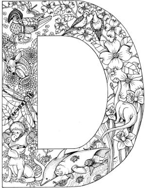 D Harfi boyama sayfası,  coloring page, D Harfi 2, 