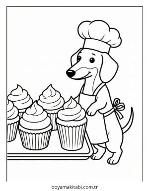 Dachshund boyama sayfası – eğlenceli etkinlik, el becerilerini geliştirir