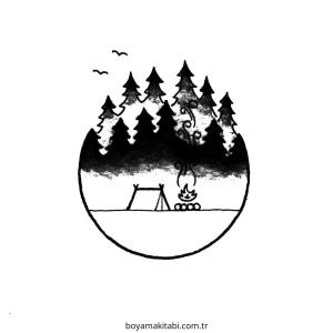 Dağ boyama sayfası – boyama etkinliği, çocuk aktivitesi