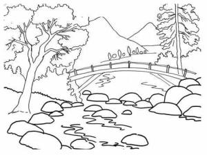 Dağlar boyama sayfası,  coloring page, Yazdırılabilir Dağlar Anahat, 