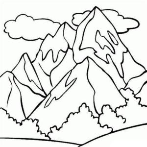 Dağlar boyama sayfası,  coloring page, Öğrenciler için Ücretsiz Dağlar, 