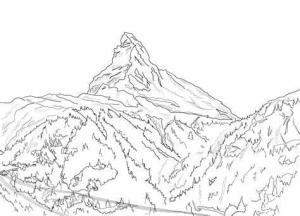 Dağlar boyama sayfası,  coloring page, Öğrenciler için Dağlar, 