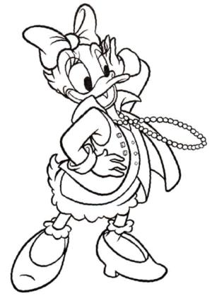 Daisy Duck boyama sayfası,  coloring page, Daisy Duck Ördek, 