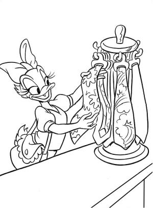 Daisy Duck boyama sayfası,  coloring page, Daisy Toplama Kravat, 