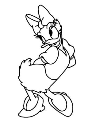 Daisy Duck boyama sayfası,  coloring page, Disney görselinden Daisy Duck, 