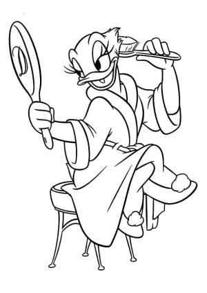 Daisy Duck boyama sayfası,  coloring page, Daisy Duck Makyajı, 