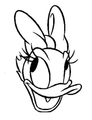 Daisy Duck boyama sayfası,  coloring page, Daisy Duck Yüzü, 