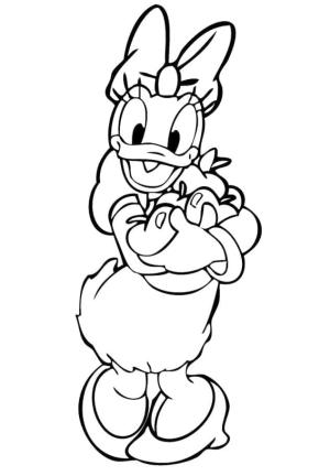 Daisy Duck boyama sayfası,  coloring page, Elmalı Daisy Duck, 