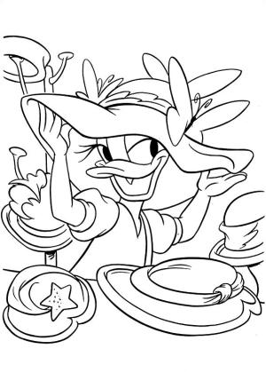 Daisy Duck boyama sayfası,  coloring page, Güzel Daisy taslağı, 