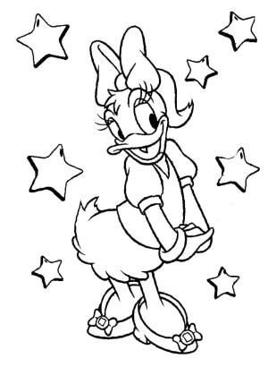 Daisy Duck boyama sayfası,  coloring page, Daisy Duck Çocuklar İçin Yazdırılabilir, 