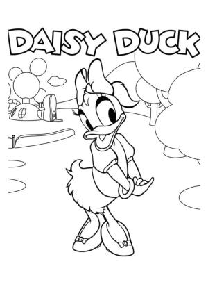 Daisy Duck boyama sayfası,  coloring page, Ücretsiz Yazdırılabilir Daisy Duck, 