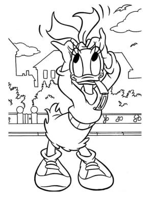 Daisy Duck boyama sayfası,  coloring page, Disney’deki Daisy Duck, 