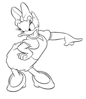 Daisy Duck boyama sayfası,  coloring page, Kızgın Daisy Duck, 