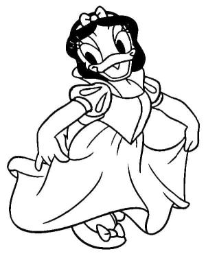 Daisy Duck boyama sayfası,  coloring page, Daisy Duck Pamuk Prenses, 