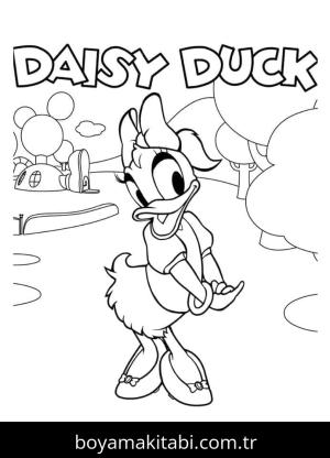 Daisy Duck boyama sayfası – okul öncesi, evde etkinlik