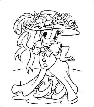 Daisy Duck boyama sayfası,  coloring page, Güzel Daisy Duck, 