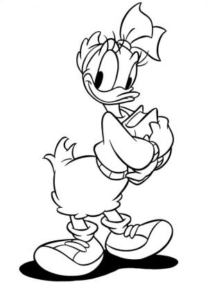 Daisy Duck boyama sayfası,  coloring page, Çocuk için Daisy Duck taslağı, 