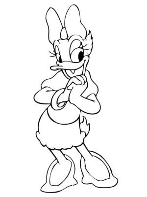 Daisy Duck boyama sayfası,  coloring page, Mutlu Daisy Duck, 