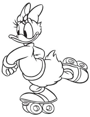 Daisy Duck boyama sayfası,  coloring page, Havalı Daisy Duck, 