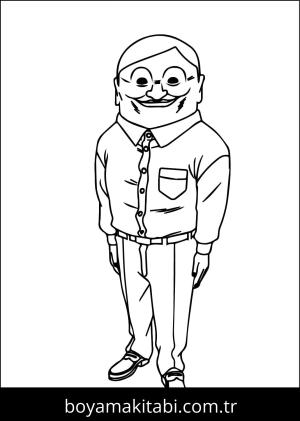 Dandadan boyama sayfası – eğitici aktivite, yaratıcılık