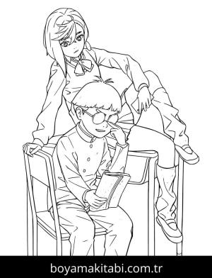 Dandadan boyama sayfası – sanatsal çalışma, çocuklar için