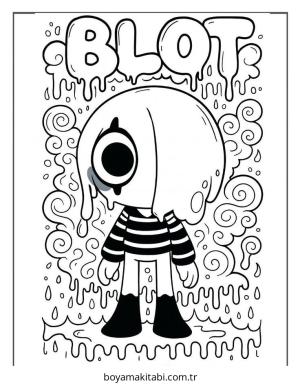 Dandy boyama sayfası – sanatsal çalışma, çocuklar için