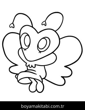 Dandy’s World boyama sayfası – çizgi film temalı, basit çizim