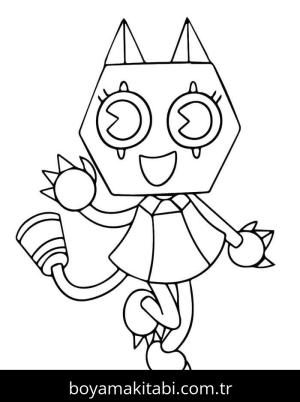 Dandy’s World boyama sayfası – basit çizim, kolay boyama