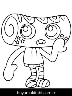 Dandy’s World boyama sayfası – boyama etkinliği, çocuk aktivitesi